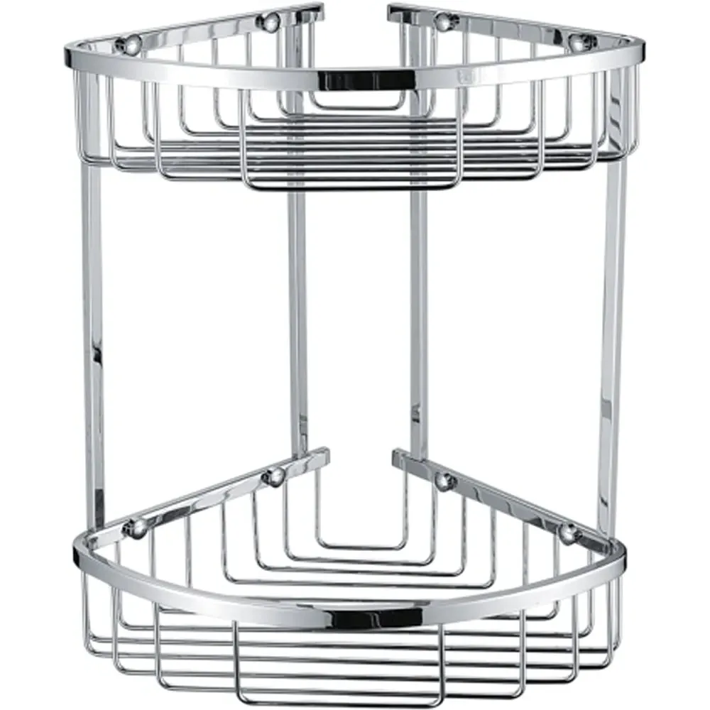 2 Shelf Corner Shower Caddy - Silver, Chrome