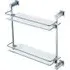 2 Shelf Glass Bathroom Rack - Clear