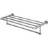 Chrome Bathroom Towel Rack with Rail - Silver