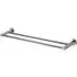 Chrome Round Double Towel Rail - Silver