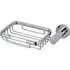 Chrome Square Soap Dish with Holder - Silver