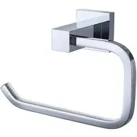 Rio Square Toilet Roll Holder - Silver, Chrome