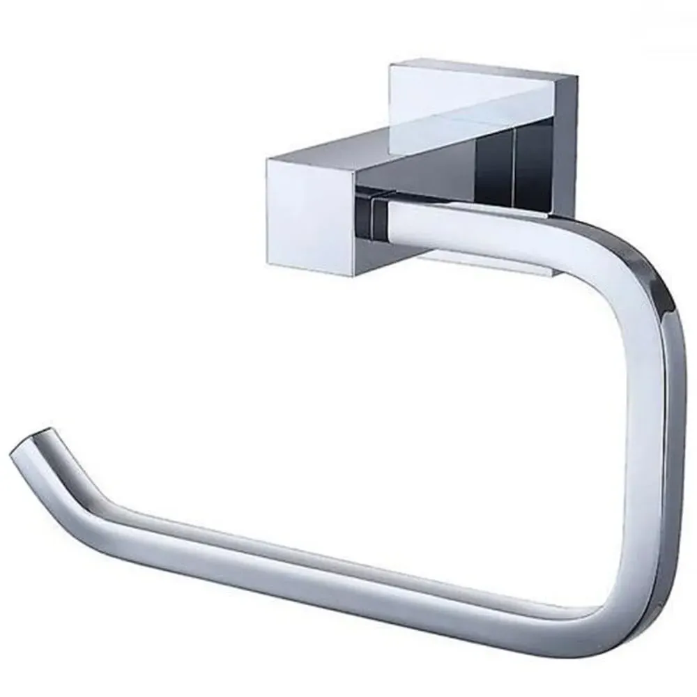Rio Square Toilet Roll Holder - Silver, Chrome image