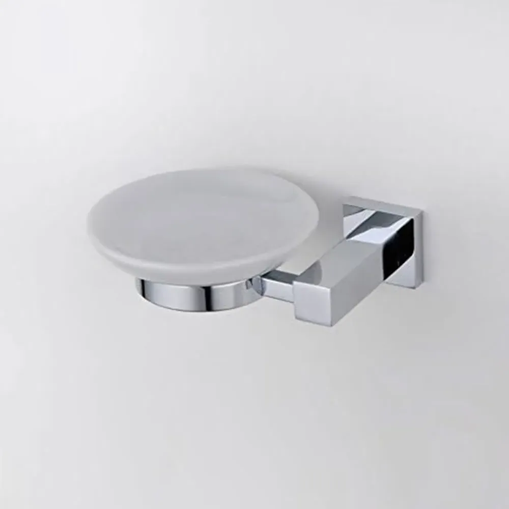 Round Wall Mounted Soap Dish Holder - Silver, Chrome