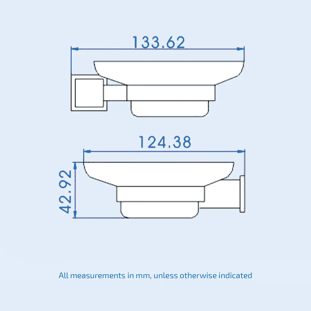 Round Wall Mounted Soap Dish Holder - Silver, Chrome
