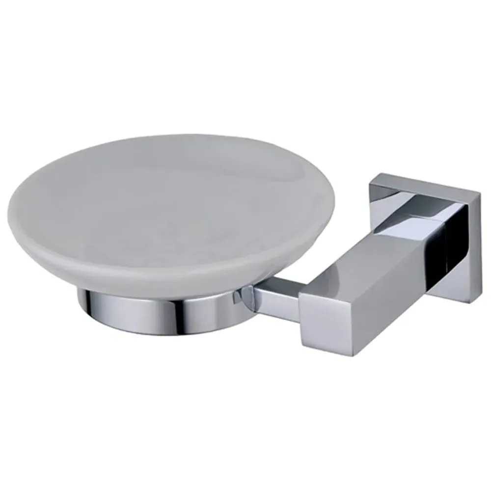 Round Wall Mounted Soap Dish Holder - Silver, Chrome