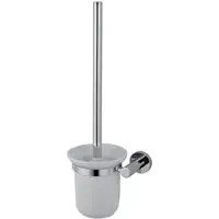 Round Wall Mounted Toilet Brush Holder - Silver, Chrome