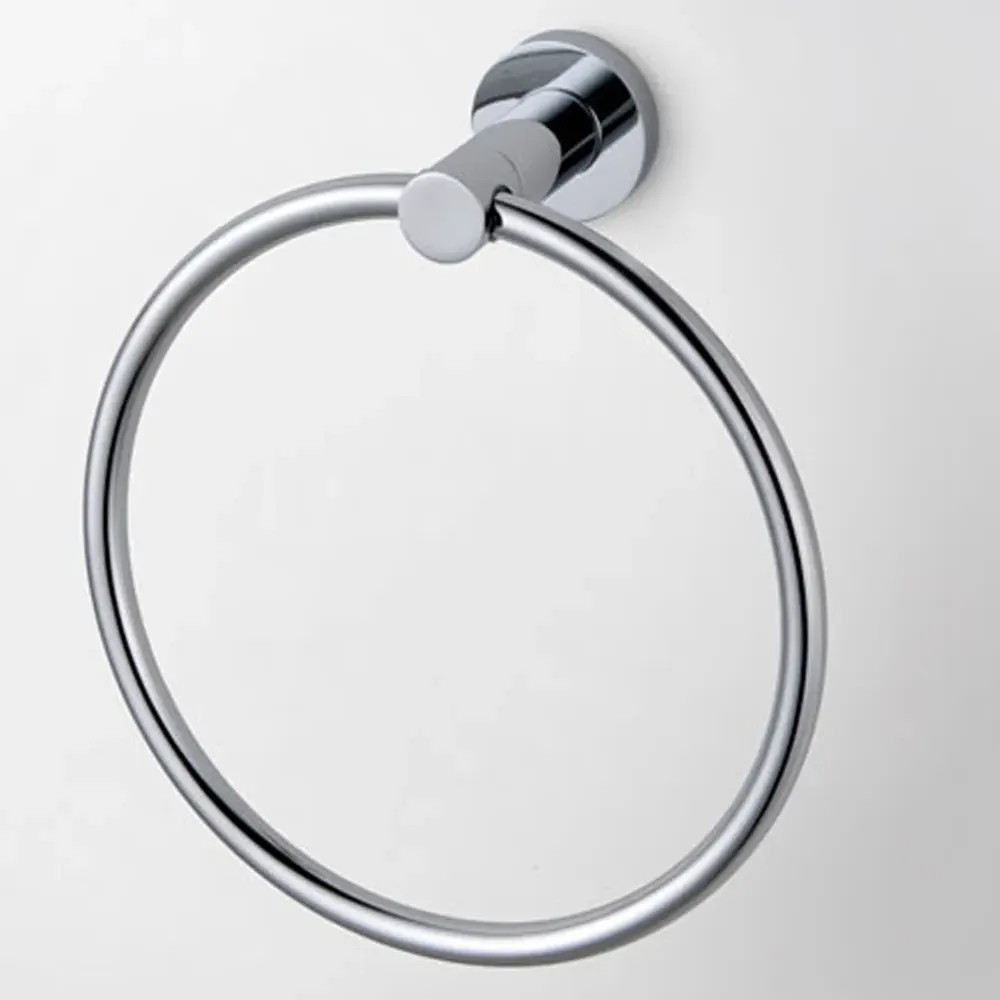 Round Wall Mounted Towel Ring - Silver, Chrome