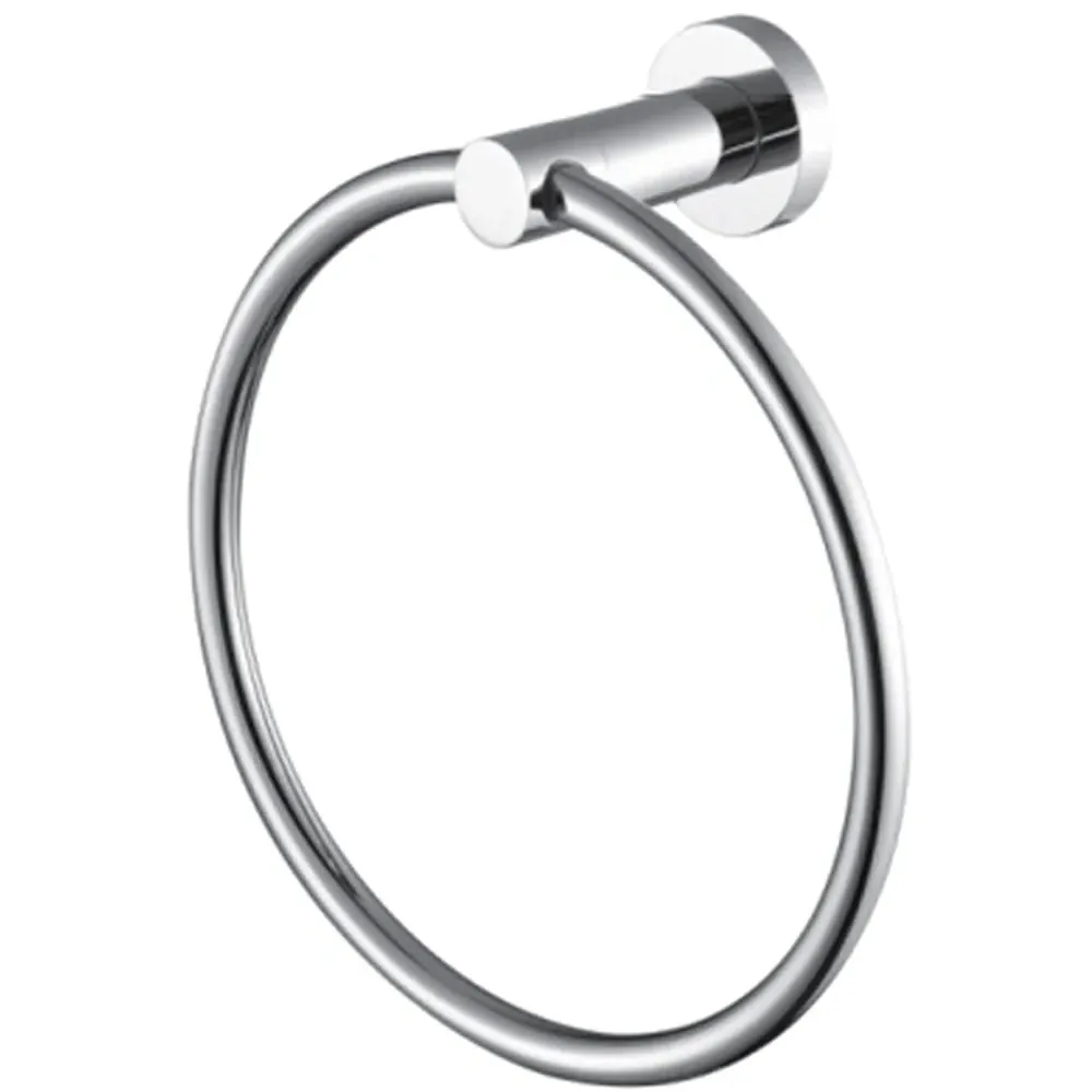 Round Wall Mounted Towel Ring - Silver, Chrome image