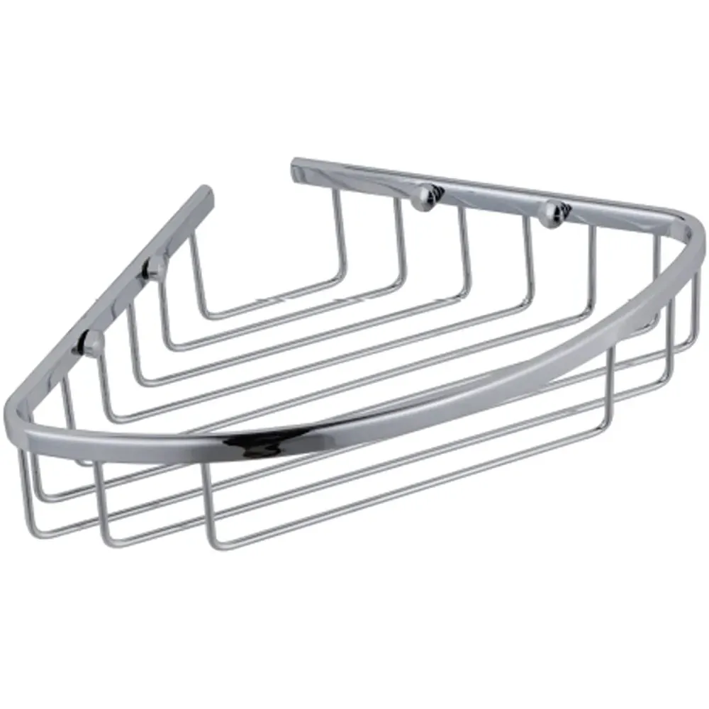 Single Shelf Corner Shower Caddy - Silver, Chrome image