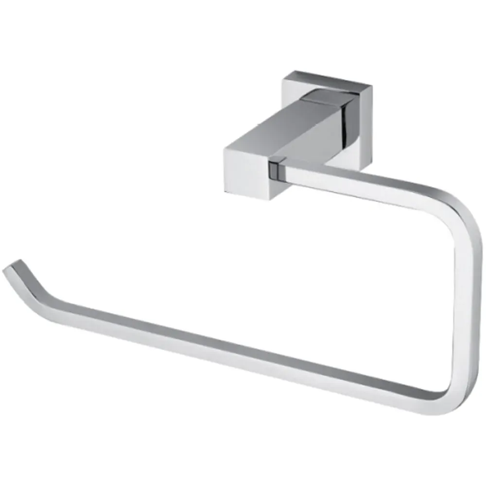 Square Towel Ring - Silver, Chrome
