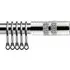 120-210cm Extendable Curtain Pole - Chrome Sparkle, Metal