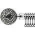 160-300cm Extendable Curtain Pole - Chrome Mirrored, Metal