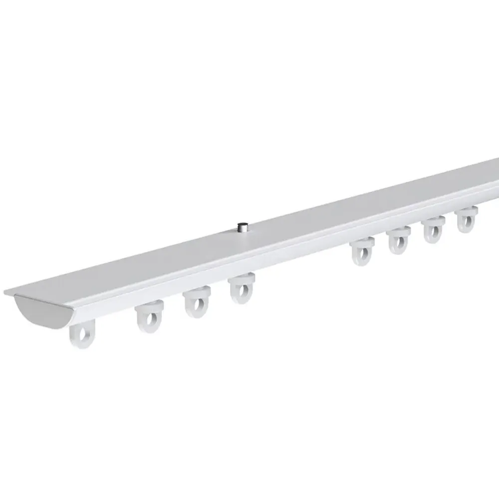 380cm Hidden Ceiling Fix Curtain Track - White, Aluminium