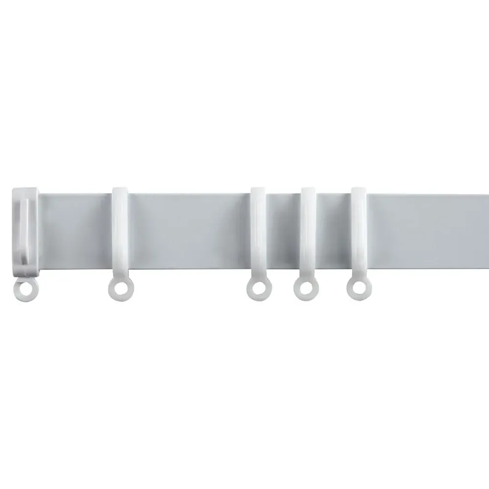 420cm Straight Curtain Track - White, Aluminium