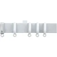 50cm Straight Curtain Track - White, PVC