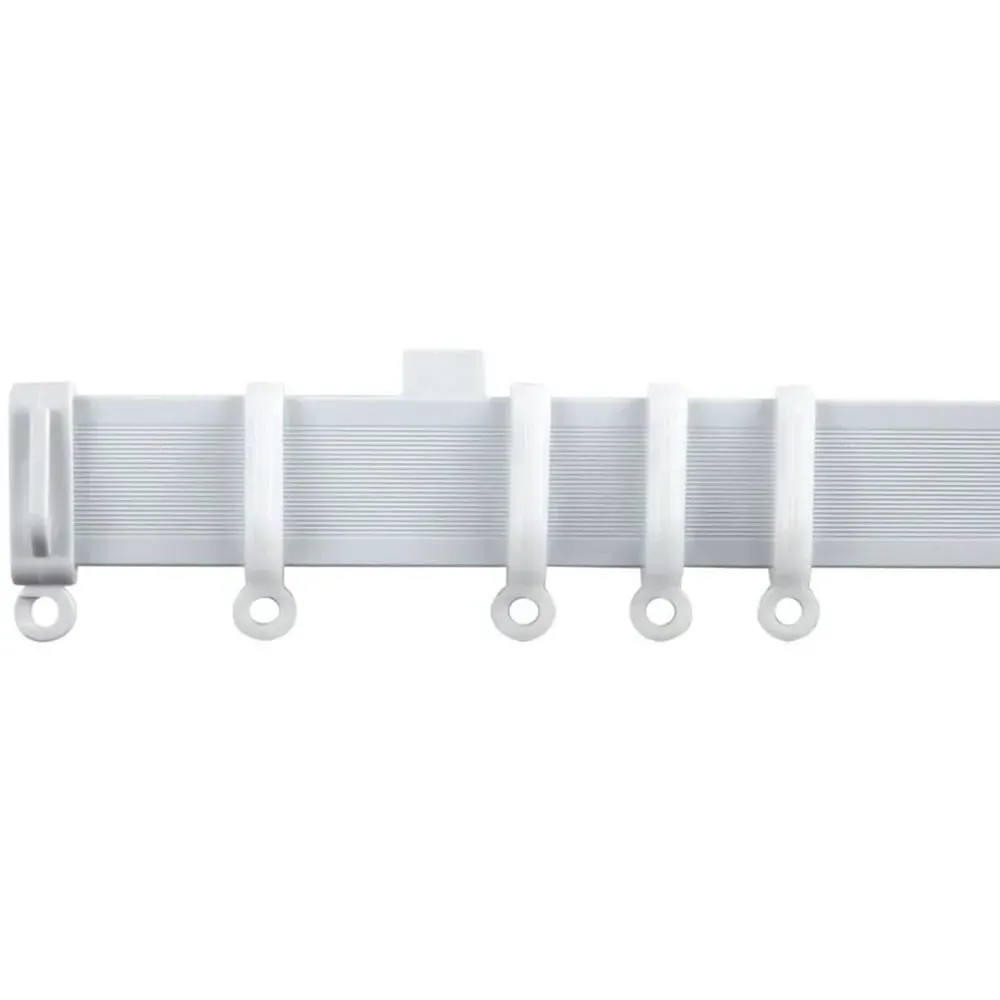 50cm Straight Curtain Track - White, PVC image