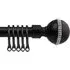 Extendable Bejewelled Metal Curtain Pole - Black