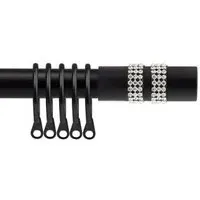 Extendable Curtain Pole - Black, Metal