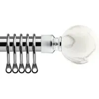 Extendable Curtain Pole - Silver, Metal