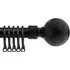 Extendable Sphere Curtain Pole - Black, Metal