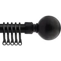 Extendable Sphere Curtain Pole - Black, Metal