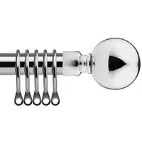 Extendable Sphere Curtain Pole - Chrome, Metal