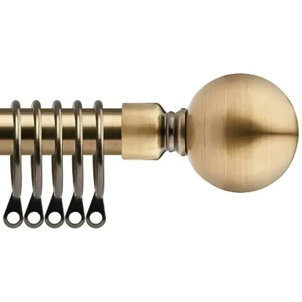 Extendable Sphere Curtain Pole - Gold, Metal