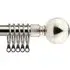 Extendable Sphere Curtain Pole - Silver, Metal