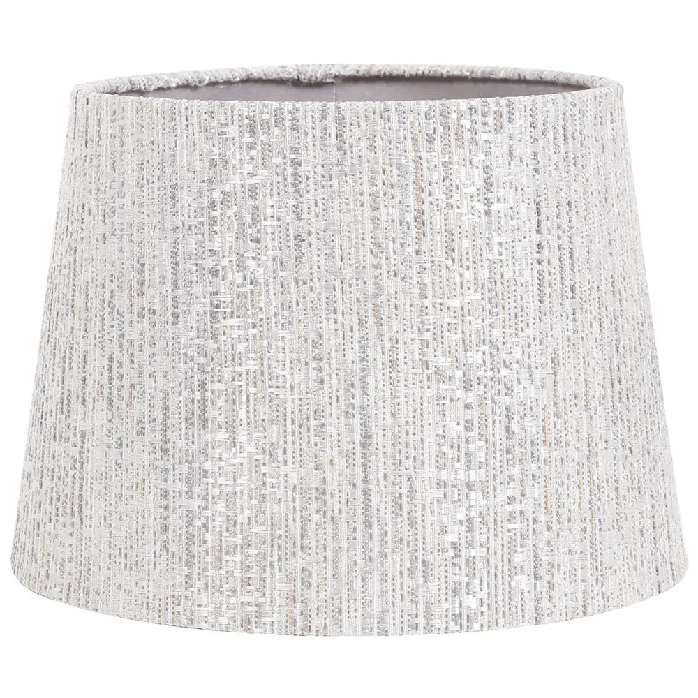 10 inch Tapered Lamp Shade - Grey, Woven