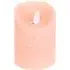 10cm LED Pillar Candle - Blush, Suede Effect