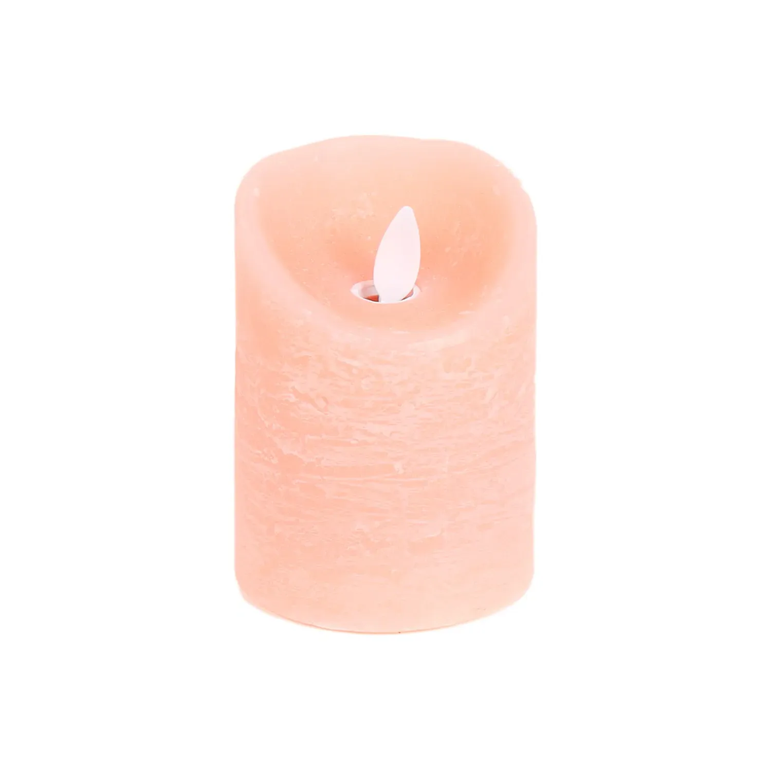 10cm LED Pillar Candle - Blush, Suede Effect image