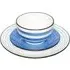12 Piece Handpainted Spinwash Dinner Set - Blue