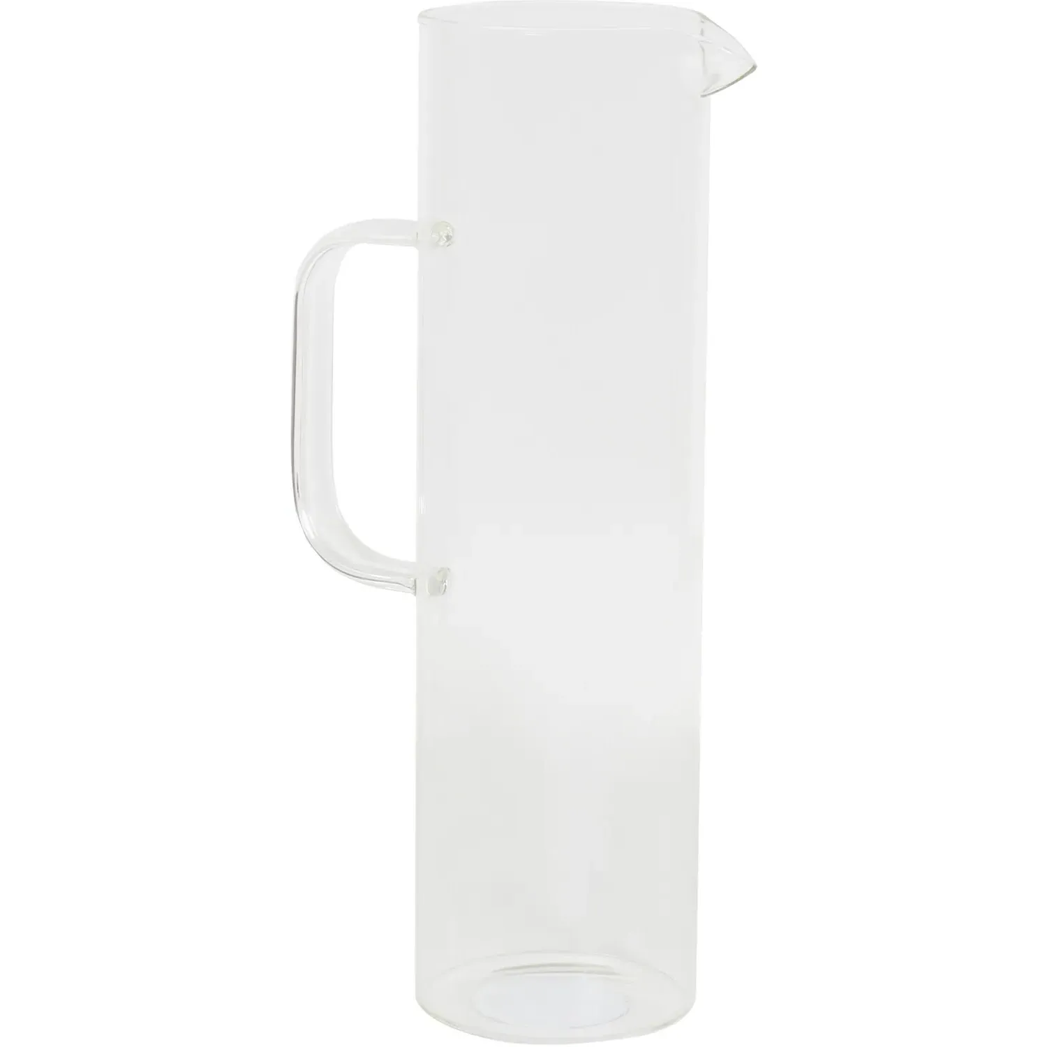 1.2L Glass Jug with Stainless Steel Lid - Clear