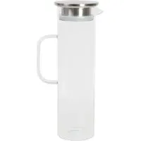 1.2L Glass Jug with Stainless Steel Lid - Clear