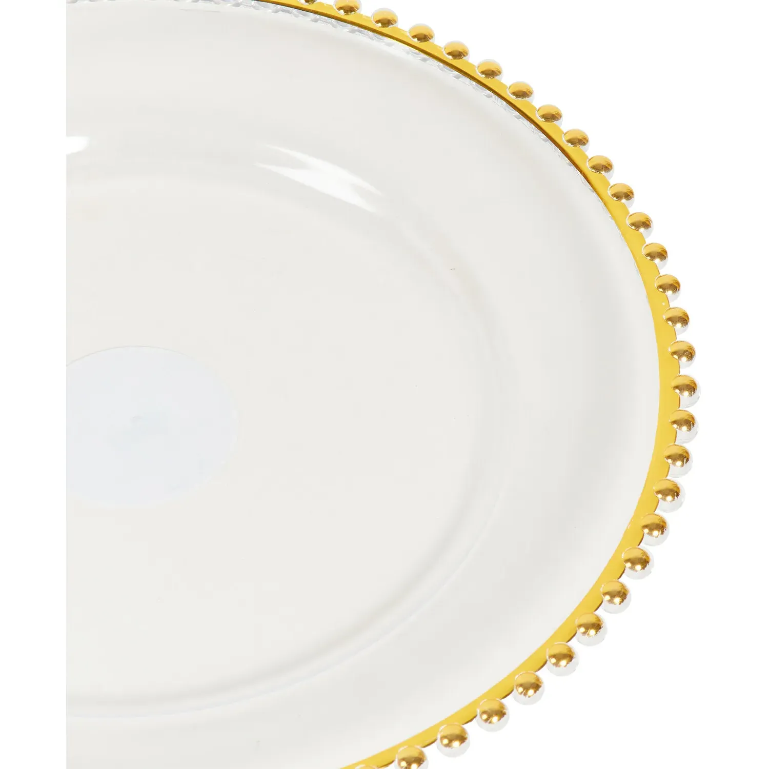 13" Charger Plate with Metallic Rim - Gold