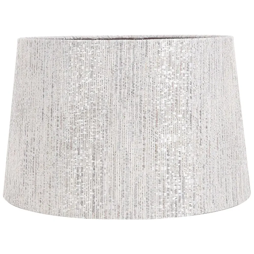 14 inch Tapered Lamp Shade - Grey, Woven