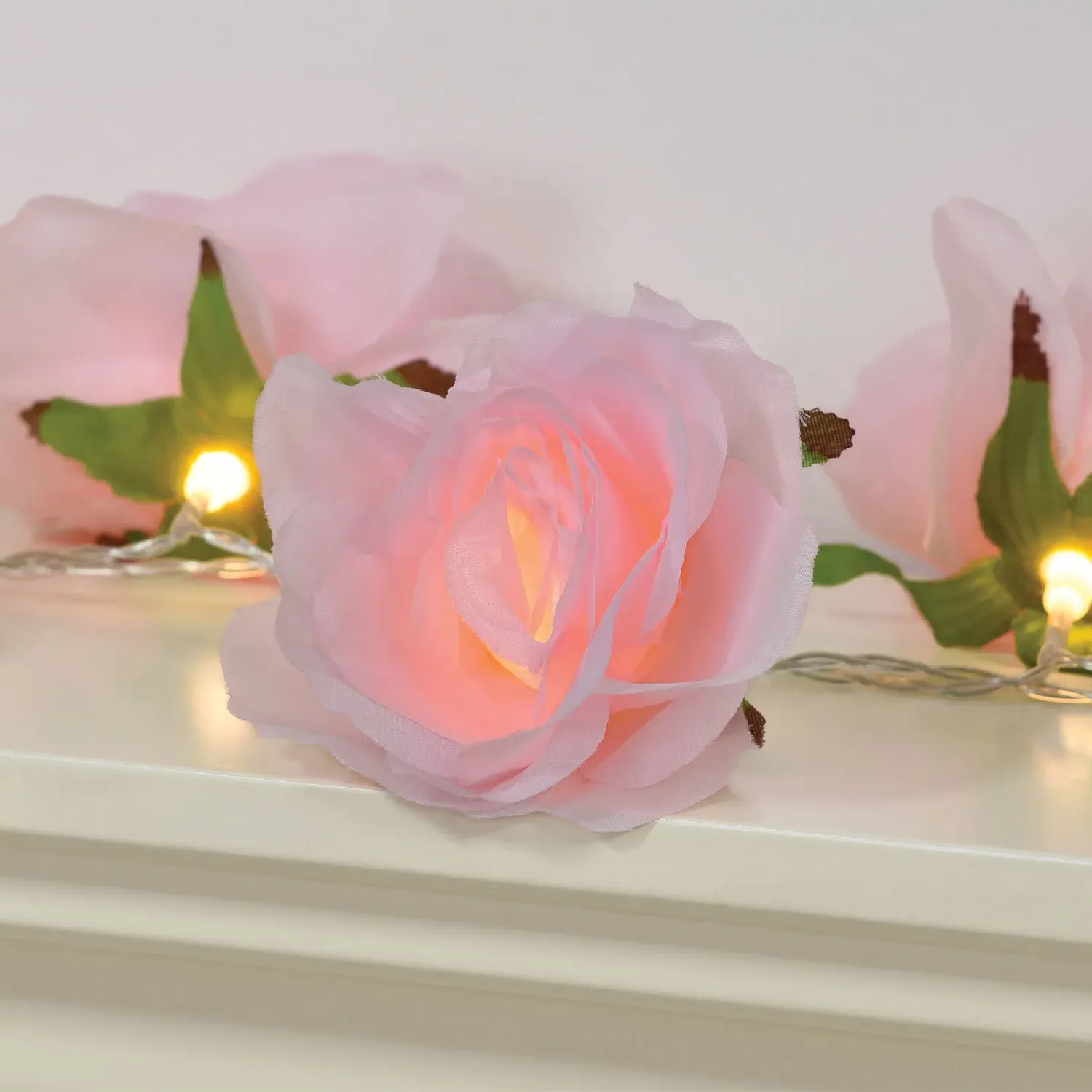 15 LED Rose String Light - Pink