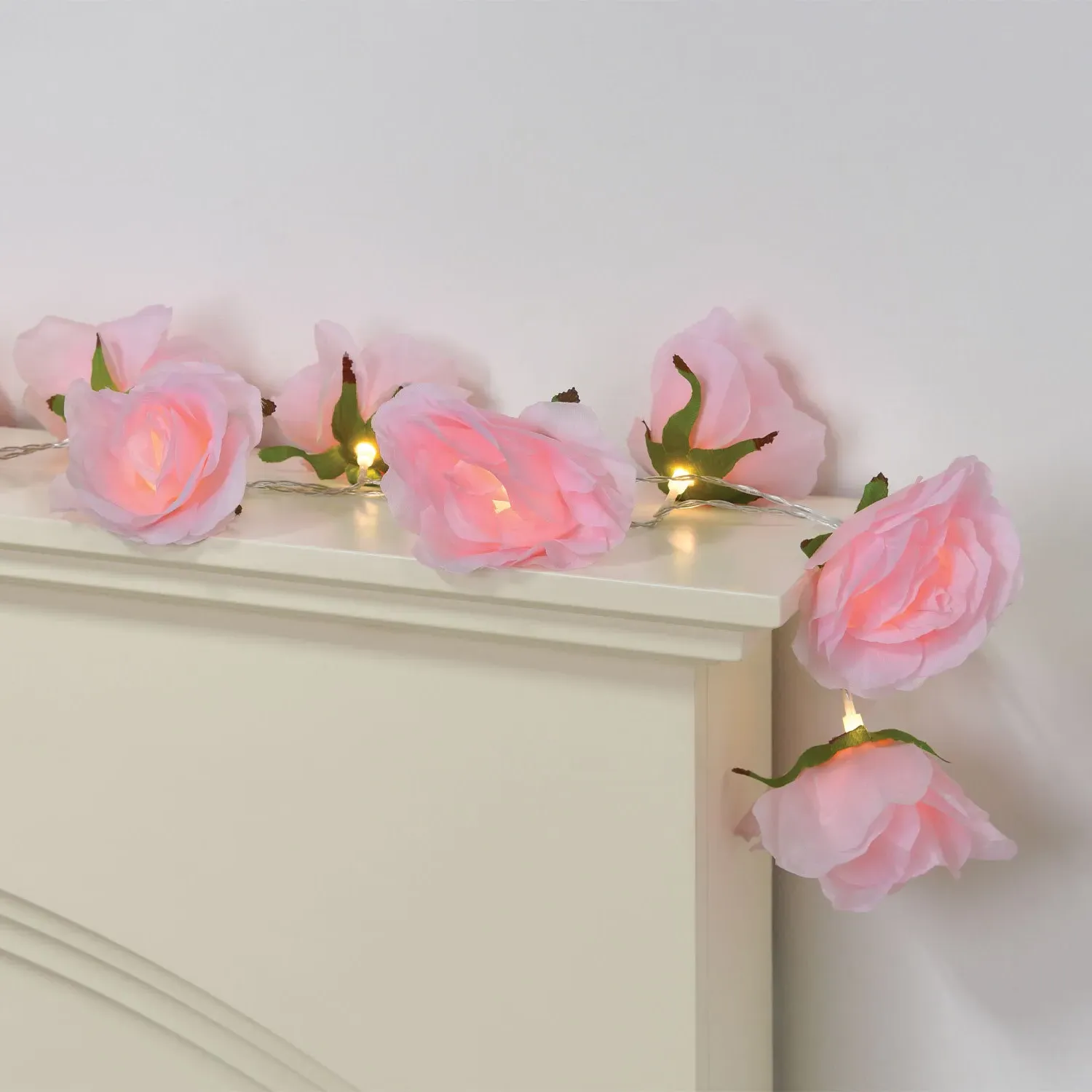 15 LED Rose String Light - Pink image