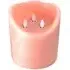15cm LED Pillar Candle - Blush, Suede Effect