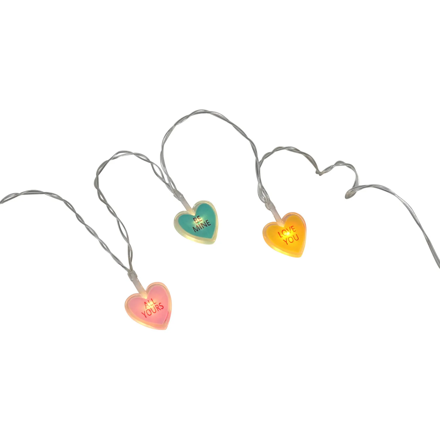 15LED Love Heart String Lights - Warm White