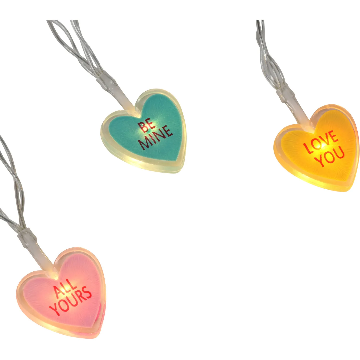 15LED Love Heart String Lights - Warm White