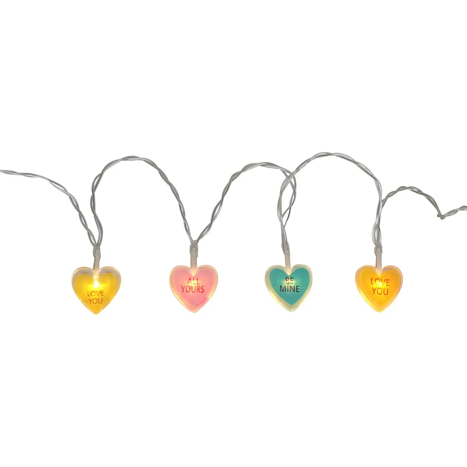 15LED Love Heart String Lights - Warm White
