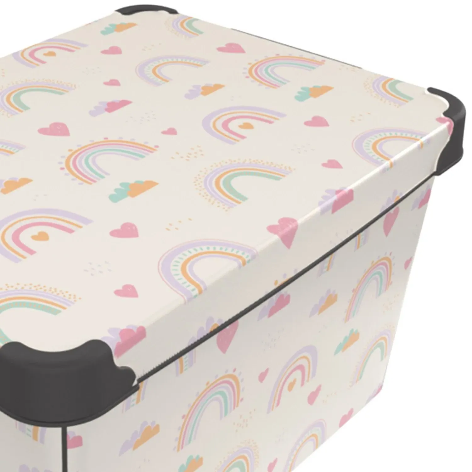 17L Rainbow Patterned Storage Box with Lid