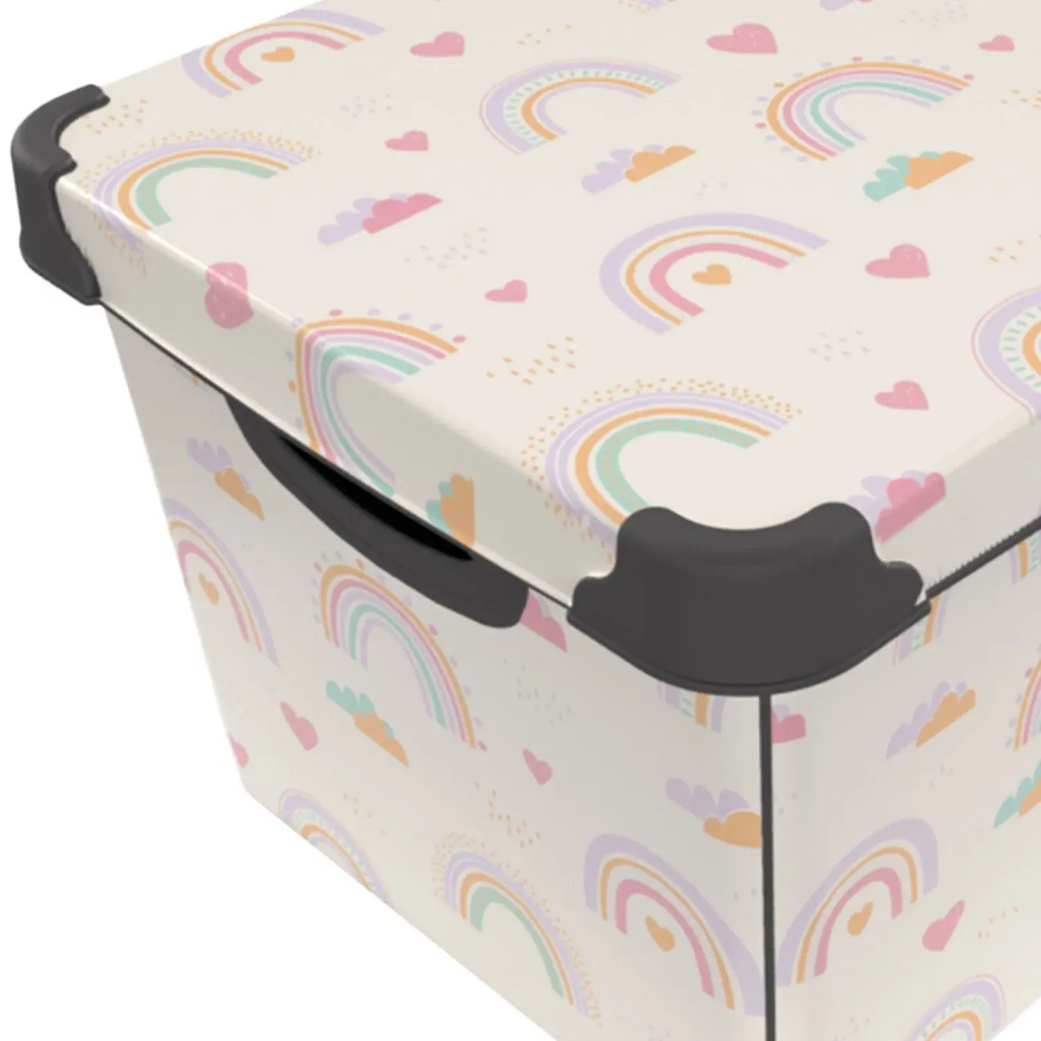 17L Rainbow Patterned Storage Box with Lid