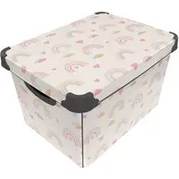 17L Rainbow Patterned Storage Box with Lid