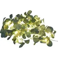1.9m Eucalyptus Garland with LED Lights - Green