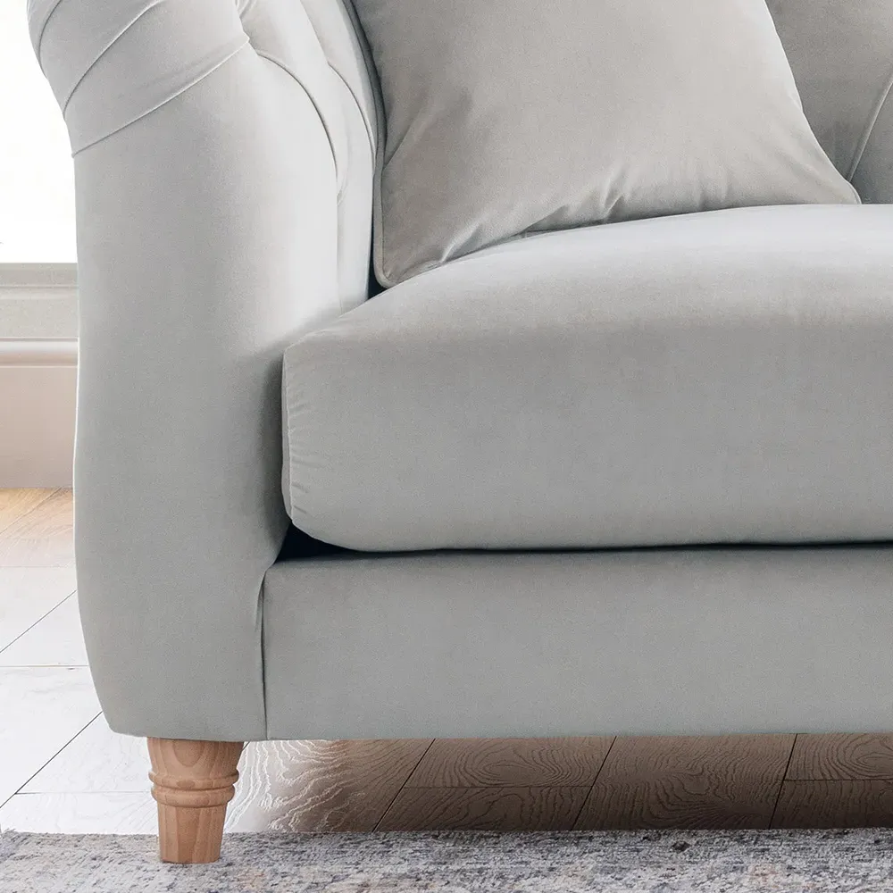 2-Seater Sofa - Chalk, Velvet