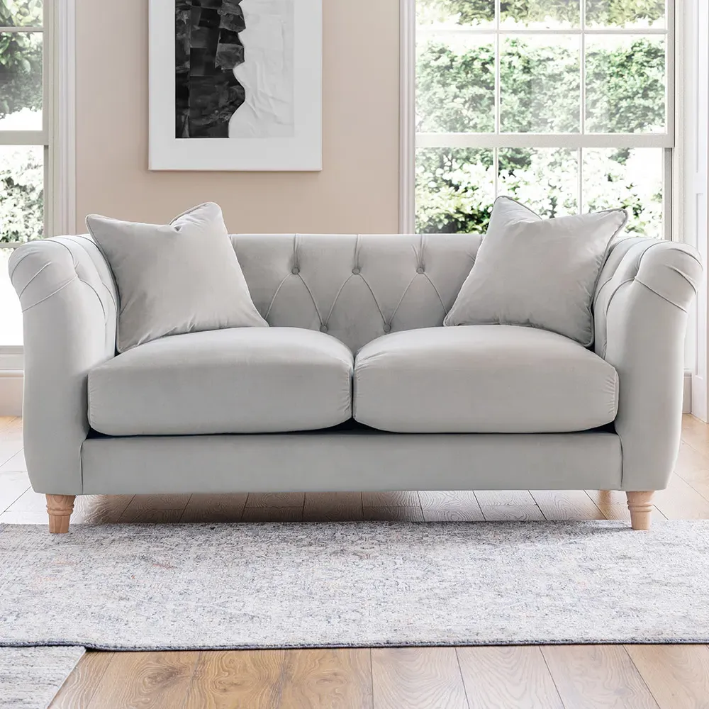 2-Seater Sofa - Chalk, Velvet image