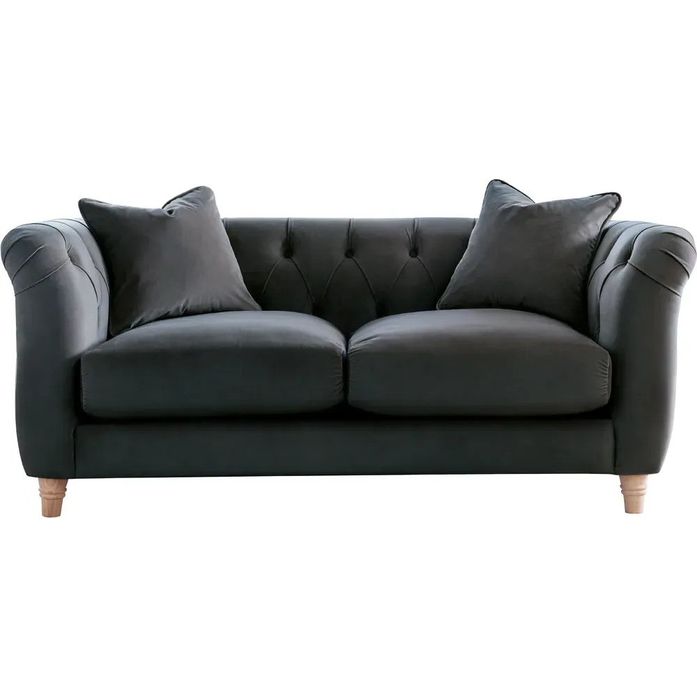 2-Seater Sofa - Midnight Blue, Velvet